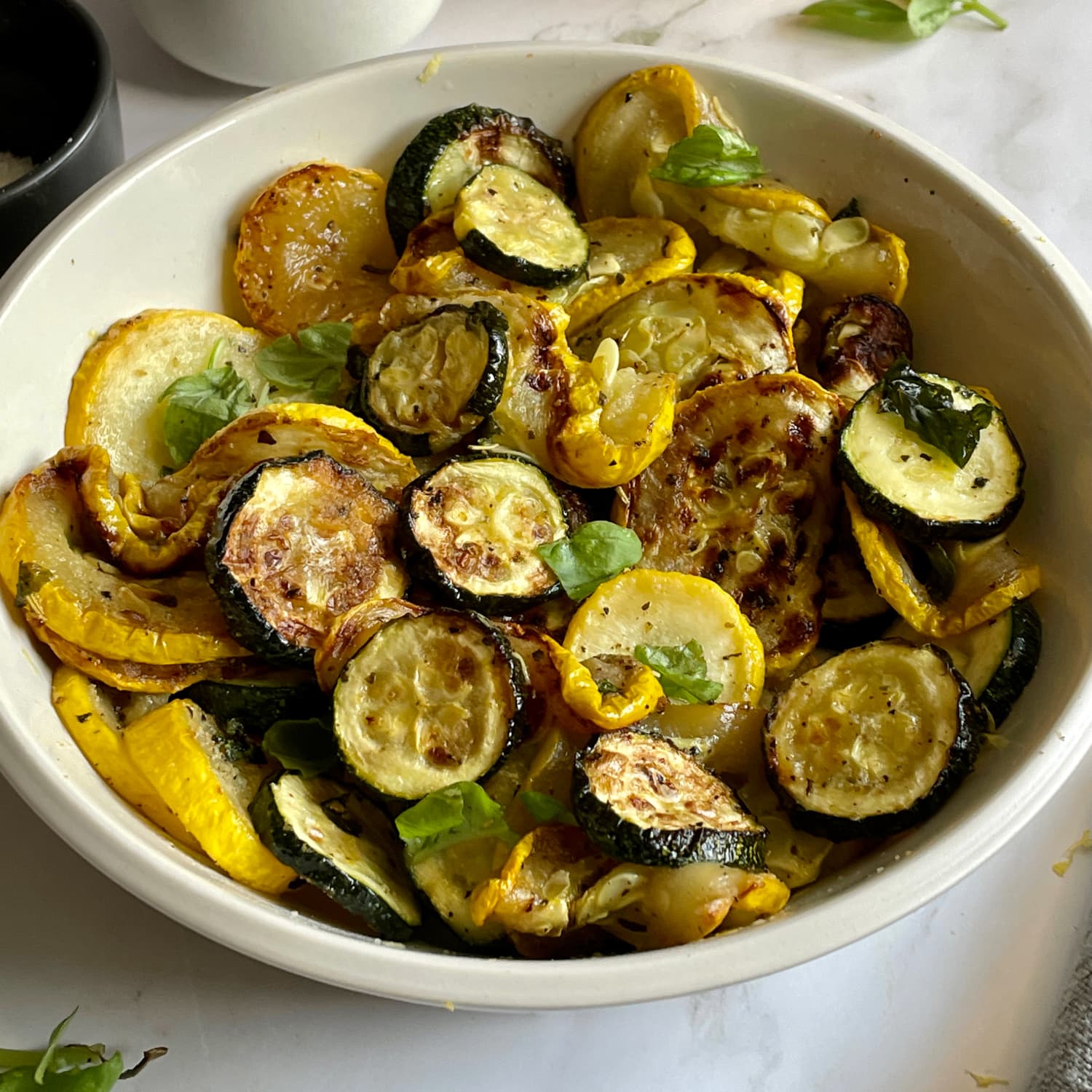 Air fryer zucchini and squash top